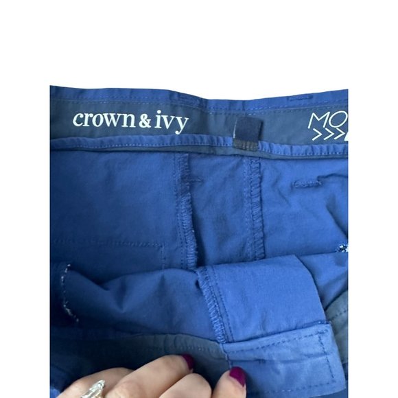 CROWN & IVY Men's Motion Flex Blue Casual Shorts Size 38 - Picture 8 of 8